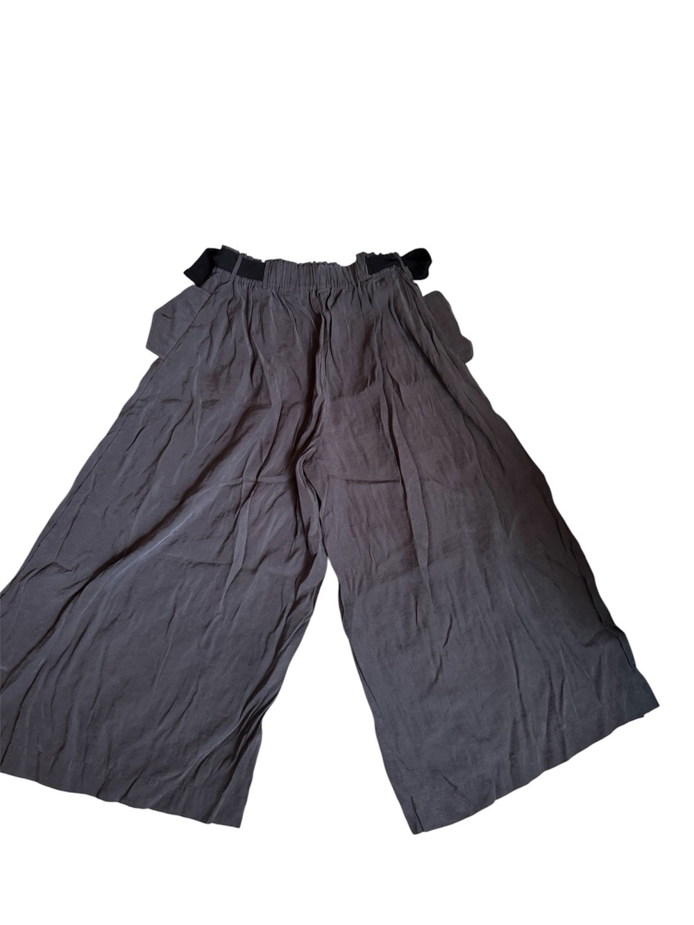 Anthropologie Wide-Leg Elastic Waist Shorts - Charcoal